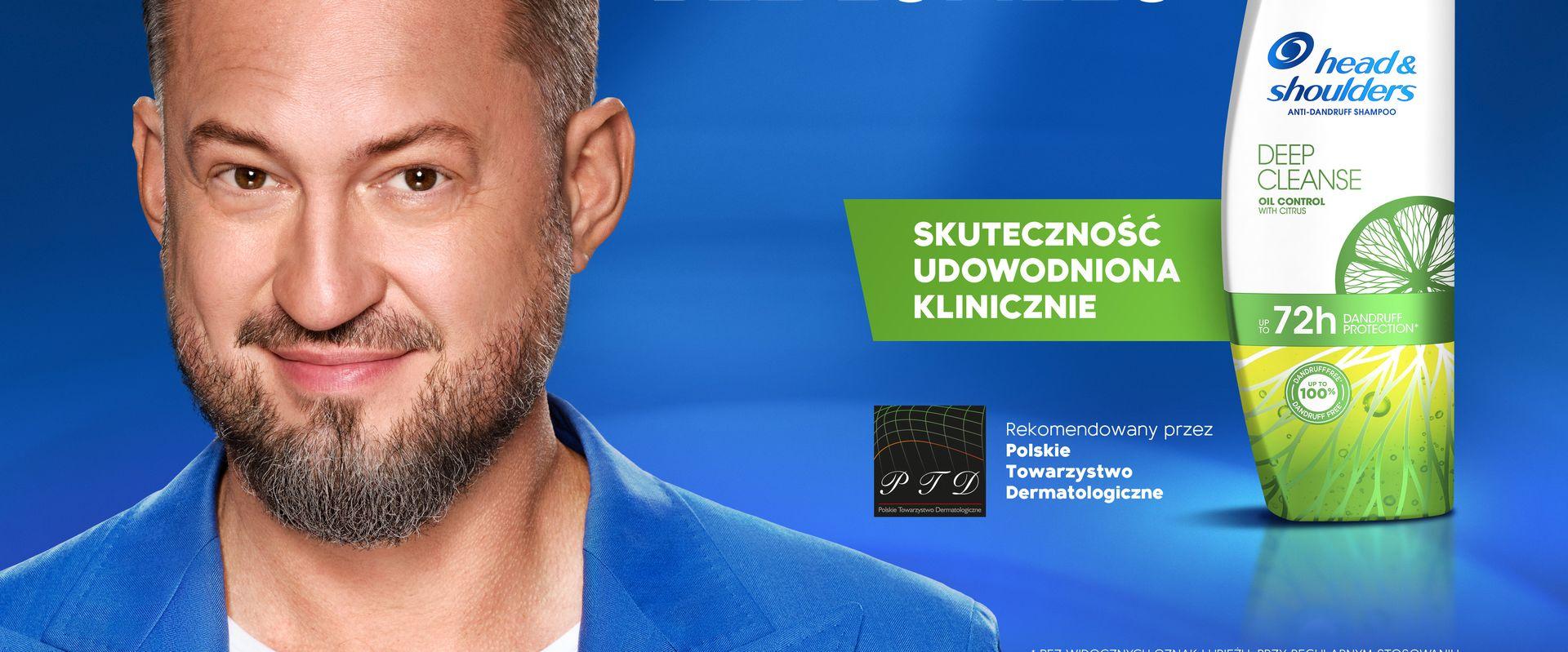 Marcin Prokop w kampanii reklamowej Head&Shoulders